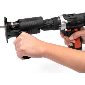 Reciprocating Saw Attachment Kit, Compatible with Cordless Drills, Multi-Purpose Cutting Blades for Metal and Wood, Perfect for DIY, Woodworking, and Outdoor Projects in Kuwait