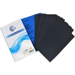 Aqua Maxx Wet or Dry Sandpaper, 9x5.5 Inches, Box of 50 - Abrasive Paper Sheets for Automotive Sanding, Detailing, Polishing Automotive, Woodworking Wood Furniture (400 Grit, 50) in Saudi Arabia