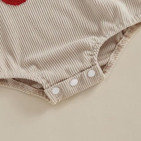 Newborn Baby Overalls Ladybug/Bee/Mushroom/Apple Embroidery Corduroy Sleeveless Bodysuit Animal Romper Overalls in Saudi Arabia