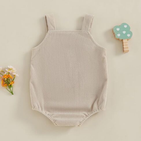 Newborn Baby Overalls Ladybug/Bee/Mushroom/Apple Embroidery Corduroy Sleeveless Bodysuit Animal Romper Overalls in Saudi Arabia