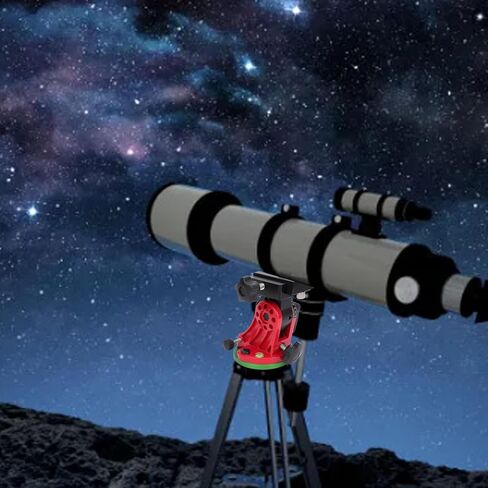 AUNMAS 90 Degree Latitude Adjustment Seat Equatorial Wedge for Telescopes with 3/8in Tripod Mounting Screw Adjustable Angle Base for Astrophotography Astronomy Observation (red) in Saudi Arabia