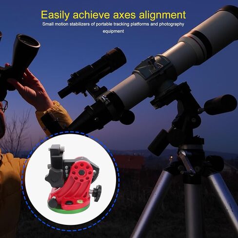 AUNMAS 90 Degree Latitude Adjustment Seat Equatorial Wedge for Telescopes with 3/8in Tripod Mounting Screw Adjustable Angle Base for Astrophotography Astronomy Observation (red) in Saudi Arabia
