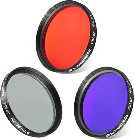 Astromania 2" Color/Planetary Filter for Telescope - #47 Dark Blue - Bundle with - 2" #21 Orange&ND96-0.6 Moon Filter in Saudi Arabia