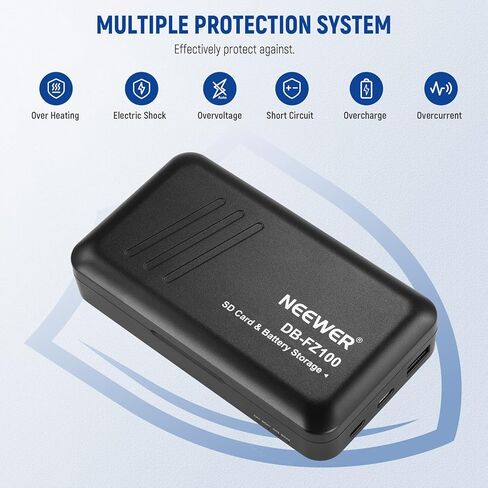 بطارية بديلة NEEWER بقدرة 2280 مللي أمبير في الساعة NP-FZ100 مكونة من قطعتين مع مجموعة شاحن USB مزدوج القناة، ذراع احتكاك سحري قابل للتعديل مقاس 5.9 بوصة/15 سم متضمن in Kuwait
