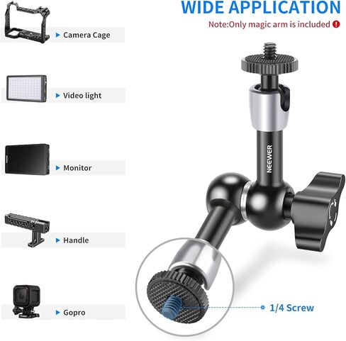 بطارية بديلة NEEWER بقدرة 2280 مللي أمبير في الساعة NP-FZ100 مكونة من قطعتين مع مجموعة شاحن USB مزدوج القناة، ذراع احتكاك سحري قابل للتعديل مقاس 5.9 بوصة/15 سم متضمن in Kuwait