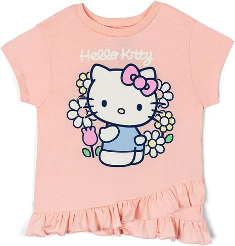 طقم تي شيرت وبنطال ضيق للفتيات من Hello Kitty مقاسات من الأطفال الصغار إلى الأطفال الكبار (4T - 14-16) in Kuwait