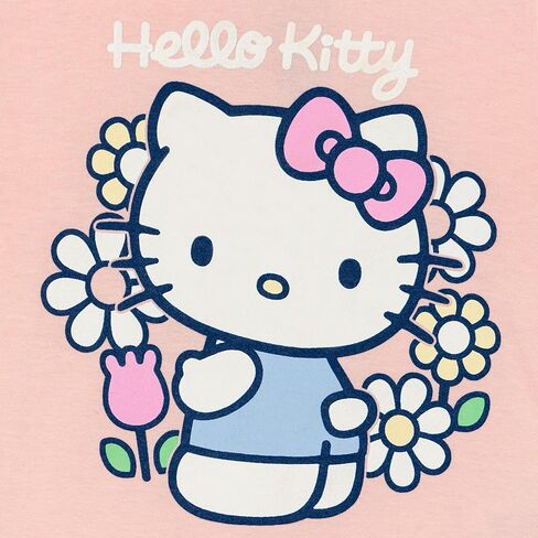 طقم تي شيرت وبنطال ضيق للفتيات من Hello Kitty مقاسات من الأطفال الصغار إلى الأطفال الكبار (4T - 14-16) in Kuwait