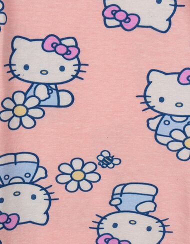 طقم تي شيرت وبنطال ضيق للفتيات من Hello Kitty مقاسات من الأطفال الصغار إلى الأطفال الكبار (4T - 14-16) in Kuwait