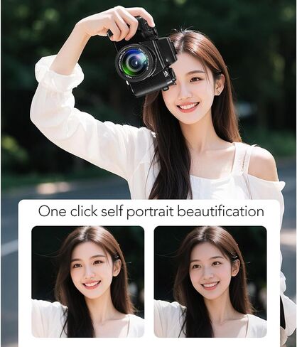 PUSOKEI 4K Digital Camera, DSLR Camera with 13MP CMOS Sensor, 64MP WiFi Vlogging Cameras with 4", Dual Lens, 16X Digital Zoom, Autofocus, Fill Light, for Beginner in Saudi Arabia