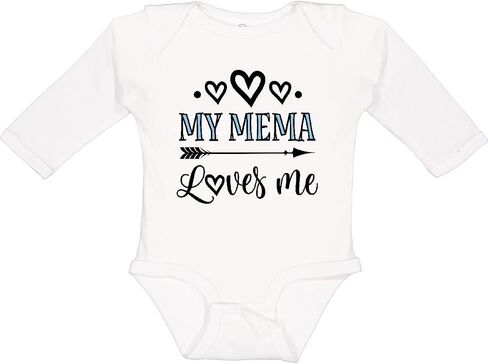 inktastic My Mema Loves Me Girls Outfit Long Sleeve Creeper in Saudi Arabia