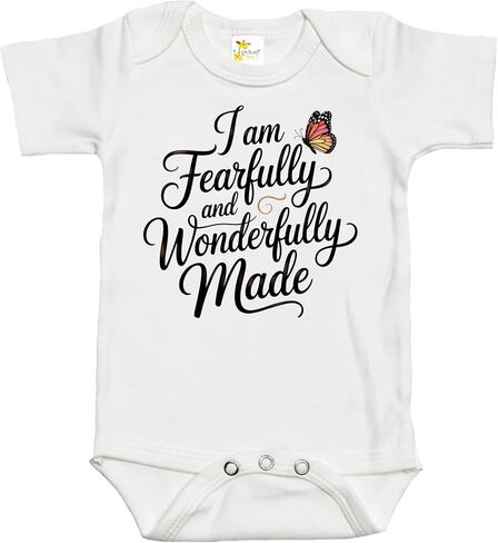 Rapunzie Baby Bodysuit – “I Am Fearfully and Wonderfully Made" Christian Gift in Saudi Arabia