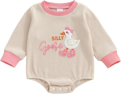 Newborn Baby Girl Clothes DADDY'S BESTIE Letter Embroidery Long Sleeve Bubble Romper Sweatshirt Bodysuit in Saudi Arabia