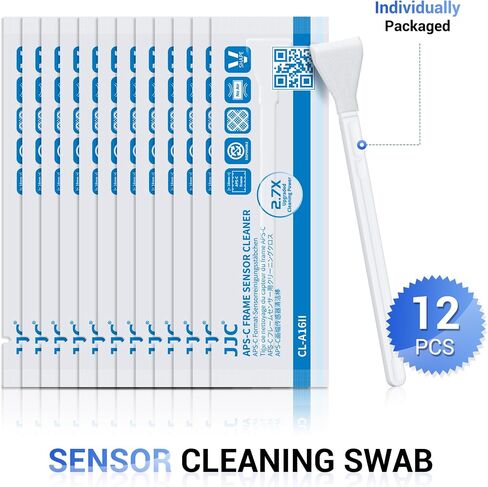 12pcs APS-C Sensor Cleaning Swab Stick Microfiber Cloth for 16mm APSC SLR DSLR & Mirrorless Digital Camera CCD CMOS Camera Sensor Swab Kit in Saudi Arabia