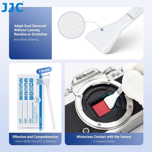 12pcs APS-C Sensor Cleaning Swab Stick Microfiber Cloth for 16mm APSC SLR DSLR & Mirrorless Digital Camera CCD CMOS Camera Sensor Swab Kit in Saudi Arabia