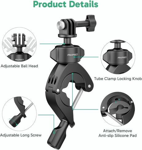 AKASO V50X Action Camera and Handlebar Clamp Mount Accessories Kit Bundle in Saudi Arabia