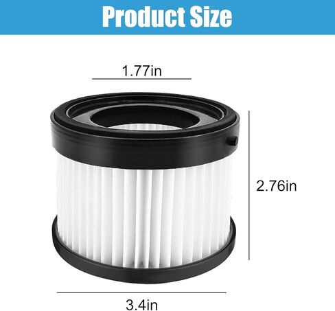 MZY LLC 16PCS 49-90-1951 Vacuum Filters for Milwaukee 49-90-0160, Fit for Milwaukee 0882-20 M18 Compact Vacuum, 5 Hepa Filter+10 Foam Sleeve+1 Brush in Kuwait