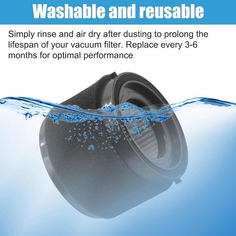 MZY LLC 16PCS 49-90-1951 Vacuum Filters for Milwaukee 49-90-0160, Fit for Milwaukee 0882-20 M18 Compact Vacuum, 5 Hepa Filter+10 Foam Sleeve+1 Brush in Kuwait