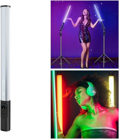 132 لون LED الفيديو الضوئي عصا قابل للتعديل درجة حرارة اللون 2500K 9000K مع 20 تأثير إضاءة التصوير القابلة لإعادة الشحن in Kuwait