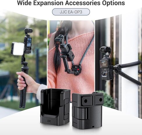 JJC JJC Expansion Adapter & 3Pcs Magnetic Auxiliary Light Set for DJI Osmo Pocket 3 Creator Combo, Rechargeable Mini LED Fill Light with Mount & Storage Bag, for Pocket3 Selfie Vlog Recording in Saudi Arabia