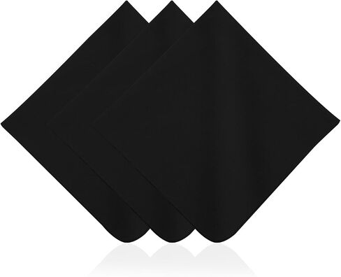 3 Pcs Microfiber Cleaning Cloth Glass Clean Cloths, Lens Cleaning Cloth, Glasses Cloth Cell Phone Wipes, Premium Cloth for Glasses, Lens, Screens & More air （Black*3 in Saudi Arabia