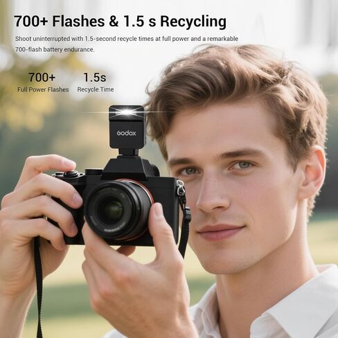 فلاش كاميرا Godox iT22-S Mini TTL أسود لكاميرا سوني - تمت ترقيته من iM22، وضع TTL الجديد والملحقات المغناطيسية، وزن 52 جرام، 700+ ومضة، إعادة التدوير 1.5 ثانية، شحن USB-C in Saudi Arabia
