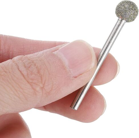uxcell الماس طحن نتوءات الحفر بت 1/8 بوصة عرقوب 4/5/6/8/10/12mm ضياء كروية الماس شنت نقطة بت لنحت تلميع مجوهرات اليشم العنبر حجر شمع العسل الزجاج 1 مجموعة in Saudi Arabia