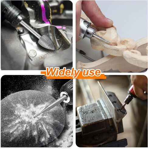 uxcell الماس طحن نتوءات الحفر بت 1/8 بوصة عرقوب 4/5/6/8/10/12mm ضياء كروية الماس شنت نقطة بت لنحت تلميع مجوهرات اليشم العنبر حجر شمع العسل الزجاج 1 مجموعة in Saudi Arabia