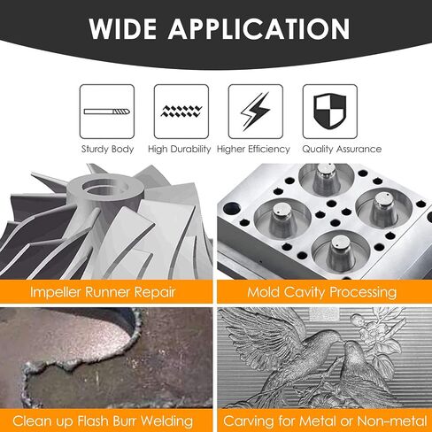 Die Grinder, 20pcs 1/8inch Tool Accessories Die Grinder Bits with Different Types for Metalwork, Toolmaking, Engineering, Wood Carving in Saudi Arabia