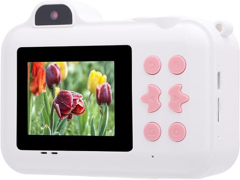 AUNMAS Kids Camera Instant Print, Selfie Digital Camera with Flash Portable Travel Print Camera for Toddler Boys Girls (Blue White) in Saudi Arabia