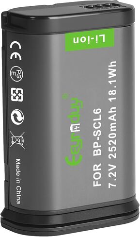 بطارية BP-SCL6 لـ Leica Q2، Q3، SL2، SL2S PN: Leica 19 531، LC-SCL6 2520 مللي أمبير / 7.2 فولت (SCL6) in Kuwait