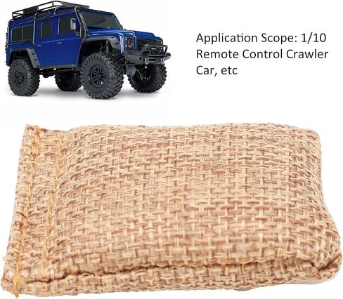 Simulation Sandbag Mini Sandbag RC Car Simulated Sandbag Decoration for 1/10 Remote Control Crawler Car Nylon Brown 55 x 42mm in Saudi Arabia