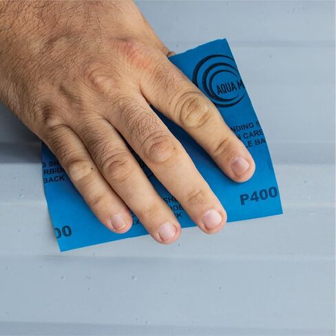 ورق صنفرة رطب أو جاف من Aqua Maxx، مقاس 9x5.5 بوصة، صندوق مكون من 50 - ورقة ورق كاشطة لصنفرة السيارات والتفاصيل وتلميع السيارات والأثاث الخشبي (400 حبيبة، 50) in Saudi Arabia