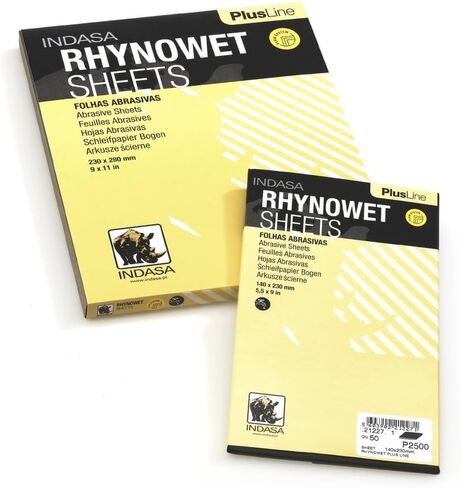 Indasa Rhynowet Plus Line Sandpaper Wet / Dry 9"x 11" 320 Grit 50 Sheets in Saudi Arabia