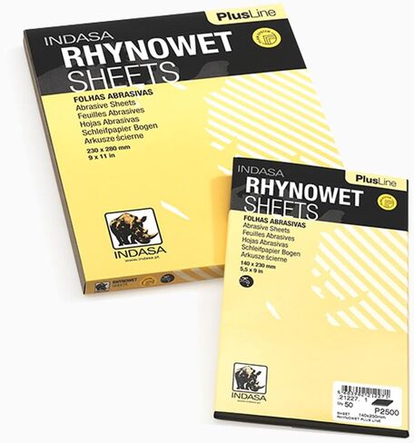 Indasa Rhynowet Plus Line Sandpaper Wet / Dry 9"x 11" 320 Grit 50 Sheets in Saudi Arabia