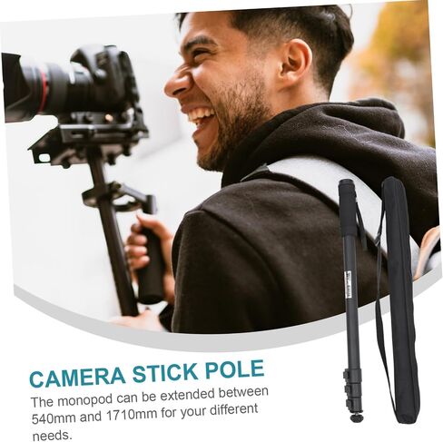 NUOBESTY Extendable Camera Monopod Pole Lightweight Portable Stand for DSLR Digital Cameras with Professional Craftsmanship and Durable Design for Enhanced Photography in Saudi Arabia