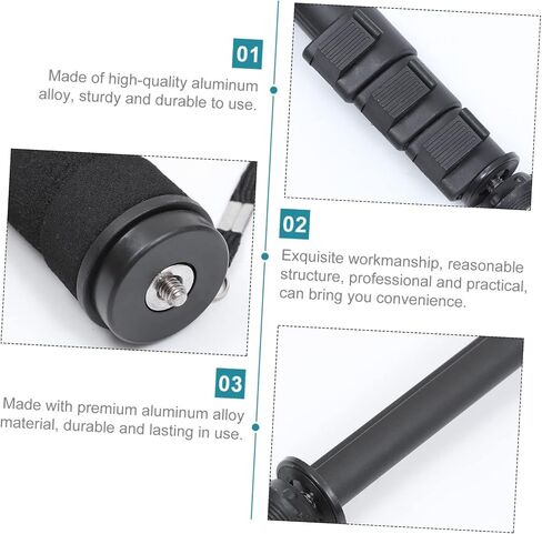 حامل كاميرا من سبائك الألومنيوم خفيف الوزن للسفر Monopod، عمود مدمج للتصوير الفوتوغرافي في الهواء الطلق والأحداث الرياضية يدعم ما يصل in Saudi Arabia
