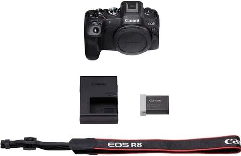 Canon EOS R8 Mirrorless Camera with 24-50mm Lens Bundle + Prime Accessory Package Including 64 GB Memory, Filters, Macro Close Ups, Tripod, Case, Software & More (30 Items) (Renewed) in Saudi Arabia