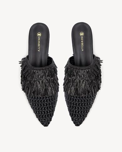 NEWBELLA Women's Low Heel Mules - Pointed Toe Slip On Commuter Shoes, Comfortable Casual Sandals for Work & Everyday Wear in Saudi Arabia