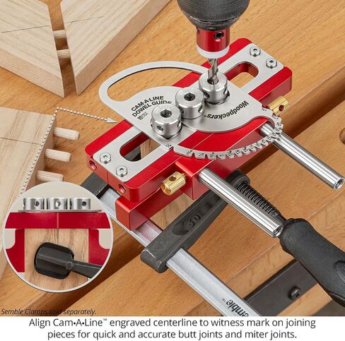 مجموعة أدوات وتد Cam-A-Line من Woodpeckers، فاخرة، مصنوعة في الولايات المتحدة الأمريكية، مسافات متغيرة وفهرسة إيجابية لمفاصل وتد رائعة in Saudi Arabia