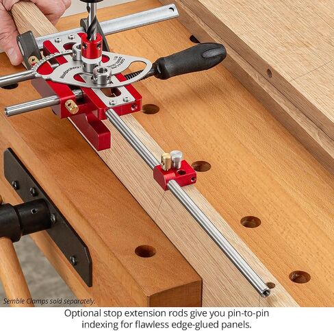 مجموعة أدوات وتد Cam-A-Line من Woodpeckers، فاخرة، مصنوعة في الولايات المتحدة الأمريكية، مسافات متغيرة وفهرسة إيجابية لمفاصل وتد رائعة in Saudi Arabia