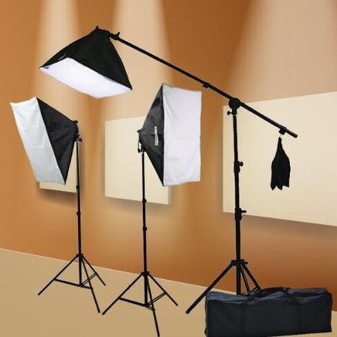 ePhoto تصوير فيديو رقمي 2400 وات ثلاثة سوفت بوكس ​​إضاءة وإضاءة للشعر H9004SB2 in Saudi Arabia
