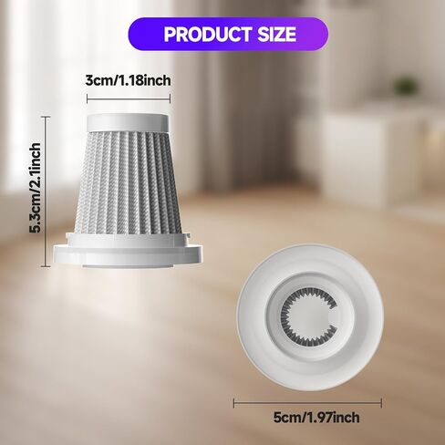 Car Vacuum Hepa Filter Replacement Compatible with Saker HL107/HL132/HL133,AIPROIN HL127pro,houscly ST6653/ST-6655,HRYCF-07081, Piwosa HL121,Yomile AD005 Vacuum models Etc.,4 Pack in Saudi Arabia