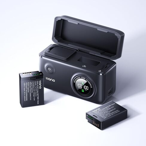 llano 4-in-1 LP-E17 Battery Charger Kit with Aurora Batteries – 10400mAh Power Bank, 20W USB-C Fast Charging, USB 3.0 Card Reader & Storage Case – for Canon EOS R50 R8 R10 R100 RP M5 M6 77D 8000D in Saudi Arabia