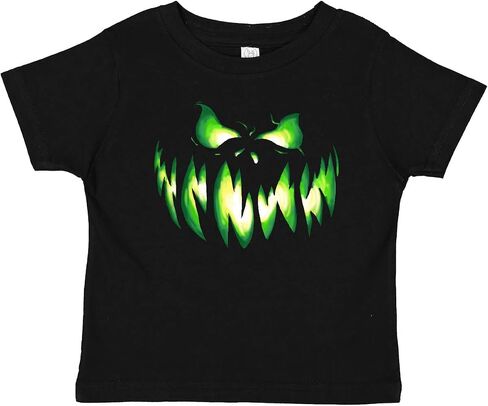 inktastic Viciously Grinning Pumpkin Face in Lime Green Glow Baby T-Shirt in Saudi Arabia