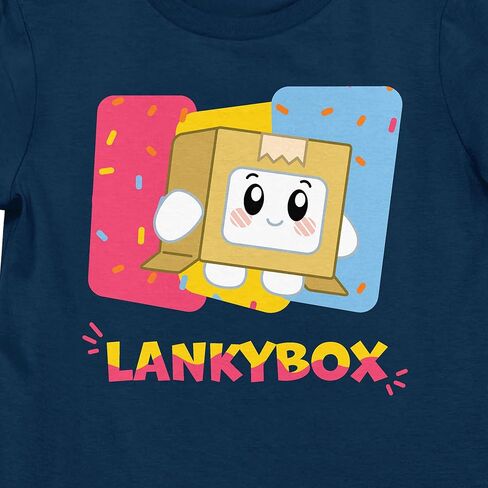 Lanky Box Boxy with Colorful Boxes Toddler Navy Crew Neck Short Sleeve T-Shirt in Saudi Arabia