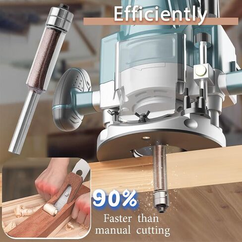 4 Pcs 1/4 Inch Shank Flush Trim Router Bits Set, Double Top Bearing Carbide 3-Flute Straight Router Bit with Cutting Diameters of 1/4", 5/16", 3/8", 1/2" for MDF, Hardwood, Plywood in Saudi Arabia