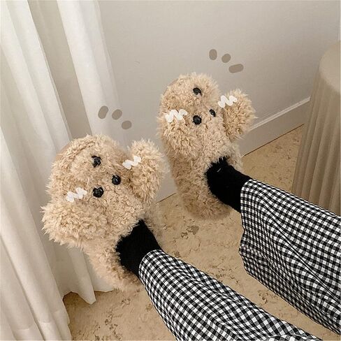 YILANLAN Women's Cartoon Animal Dog Home Cute Slippers - Warm Winter Slippers in Saudi Arabia