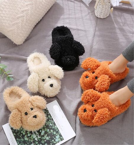 YILANLAN Women's Cartoon Animal Dog Home Cute Slippers - Warm Winter Slippers in Saudi Arabia