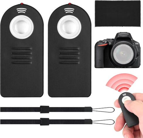 Camkix Wireless IR Shutter Remote Control - Compatible with Nikon and Canon Cameras (DF, D5, D610, D750, D810, D5300, D7200 and EOS 5D Mark IV, 5DS, 6D, 77D, 100D, 750D, 1300D, 10X Mark II) in Saudi Arabia