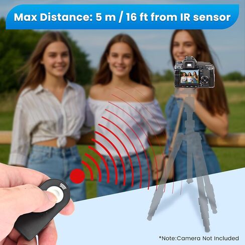 Camkix Wireless IR Shutter Remote Control - Compatible with Nikon and Canon Cameras (DF, D5, D610, D750, D810, D5300, D7200 and EOS 5D Mark IV, 5DS, 6D, 77D, 100D, 750D, 1300D, 10X Mark II) in Saudi Arabia